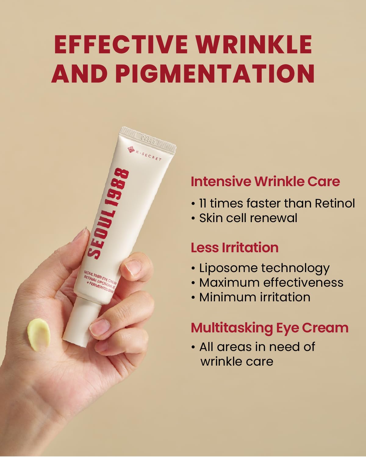 K-SECRET SEOUL 1988 Eye Cream : Retinal Liposome 4% + Fermented Bean - Image 9