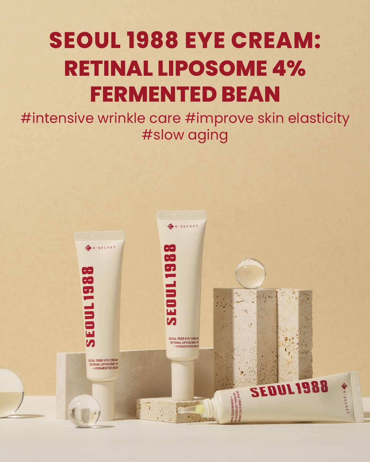 K-SECRET SEOUL 1988 Eye Cream : Retinal Liposome 4% + Fermented Bean - Image 7