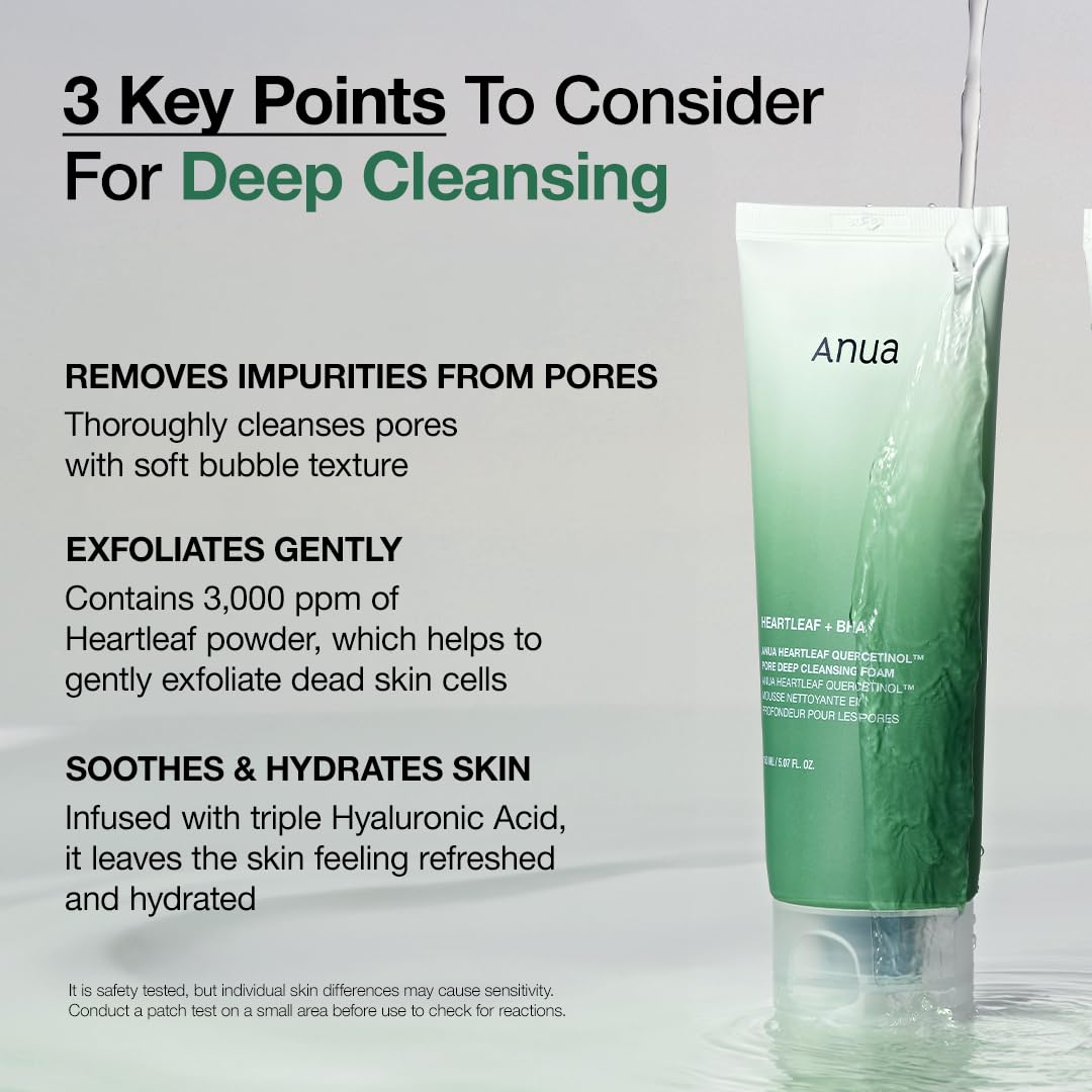 ANUA Heartleaf Quercetinol Pore Deep Cleansing Foam 150ml - Image 2
