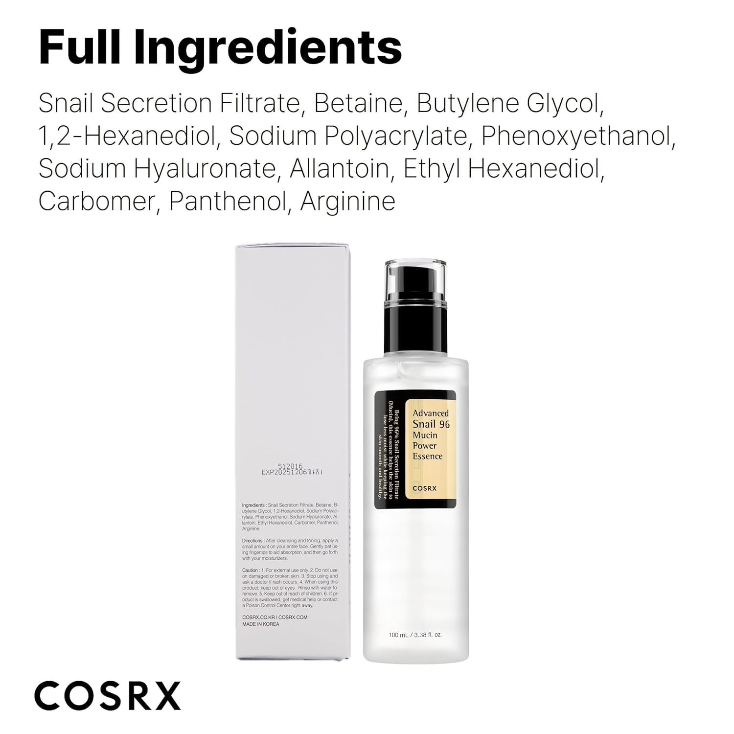 Cosrx Advanced Snail 96 Mucin Power Essence 100ml - Image 10