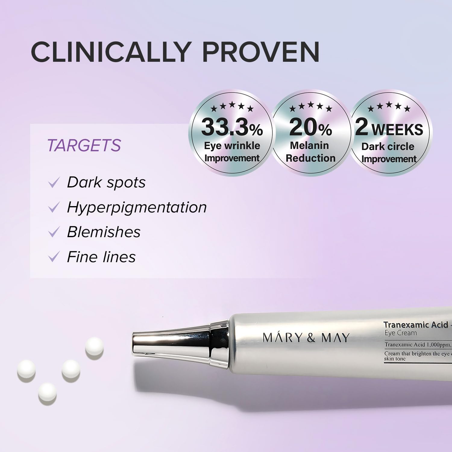 Mary&May Tranexamic Acid+Glutathione Eye Cream (Mini) - Image 9