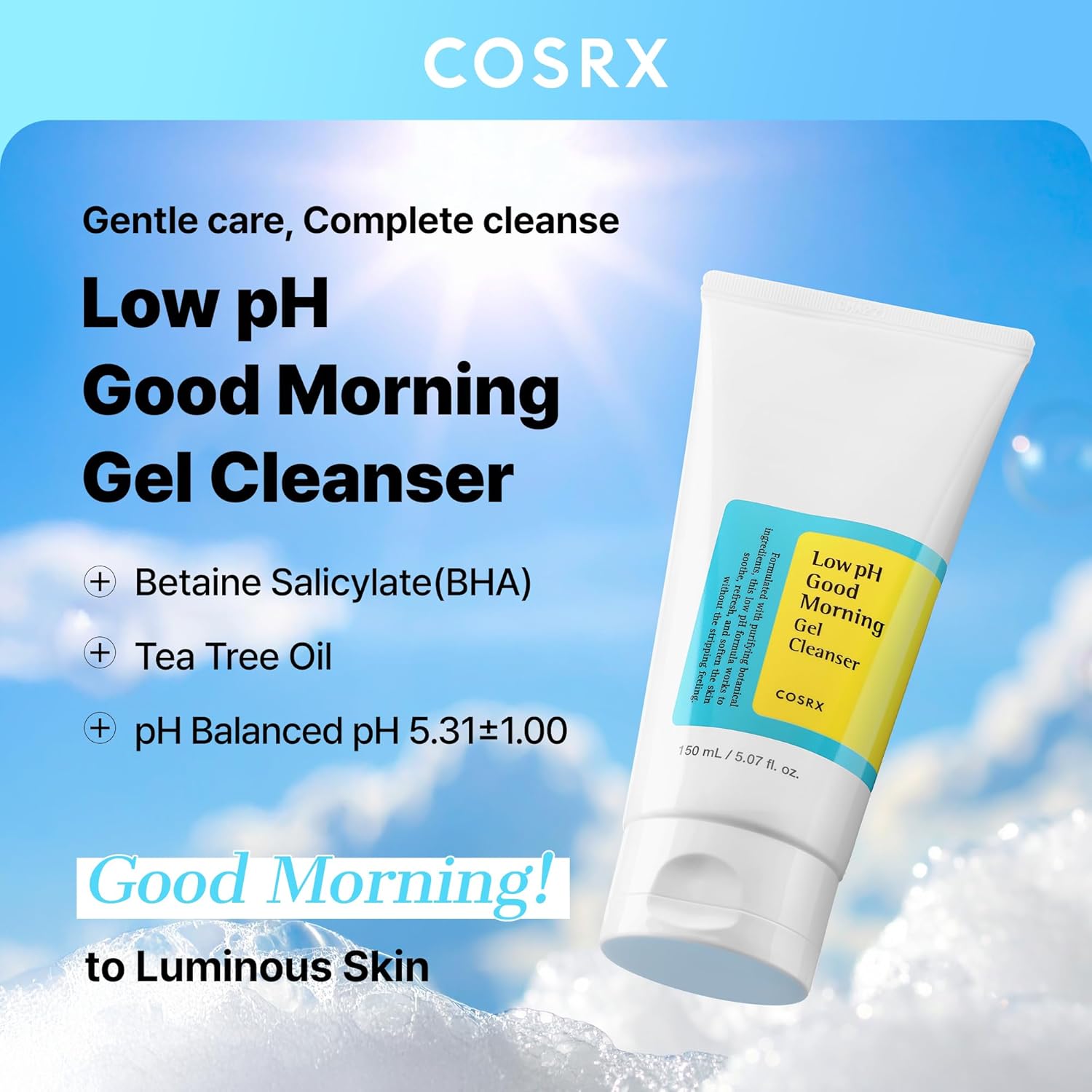 COSRX Low pH Good Morning Gel Face Cleanser 150ml - Image 2