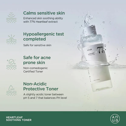 Anua 77% Heartleaf Mini Soothing Toner - 40ml - Image 5