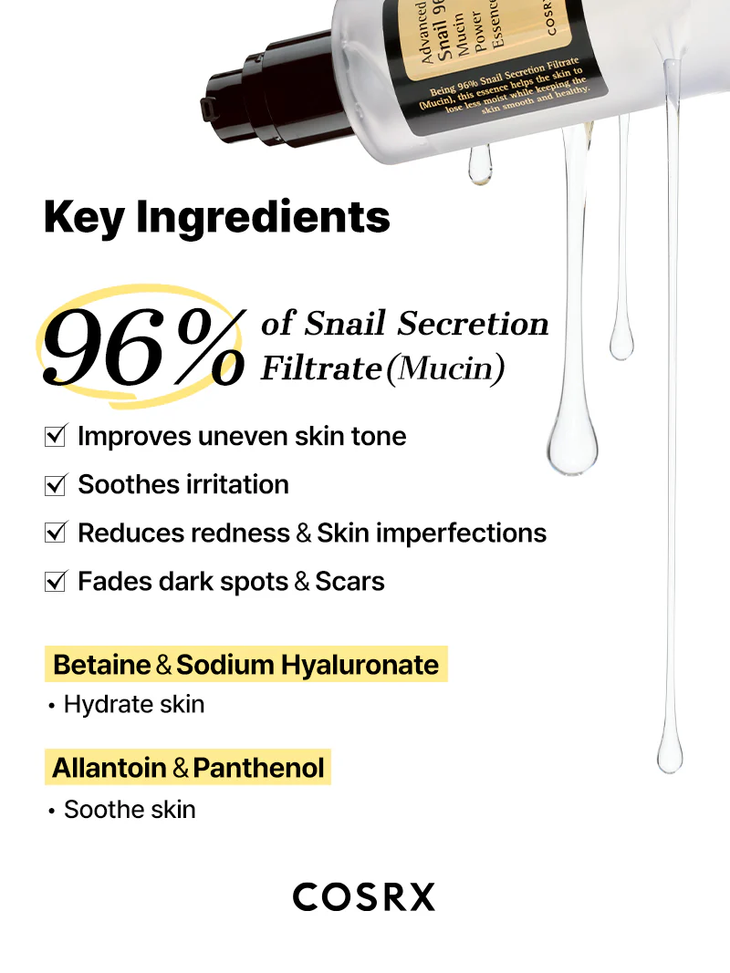 Cosrx Advanced Snail 96 Mucin Power Essence 100ml - Image 9